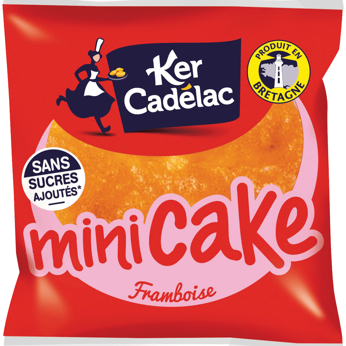 MINI CAKE FRAMBOISE 30G SANS SUCRE AJOUTE