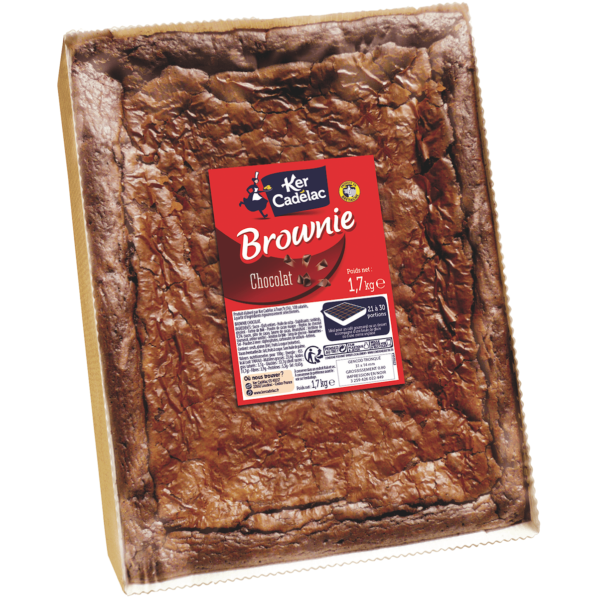 BROWNIE CHOCOLAT 1,7KG