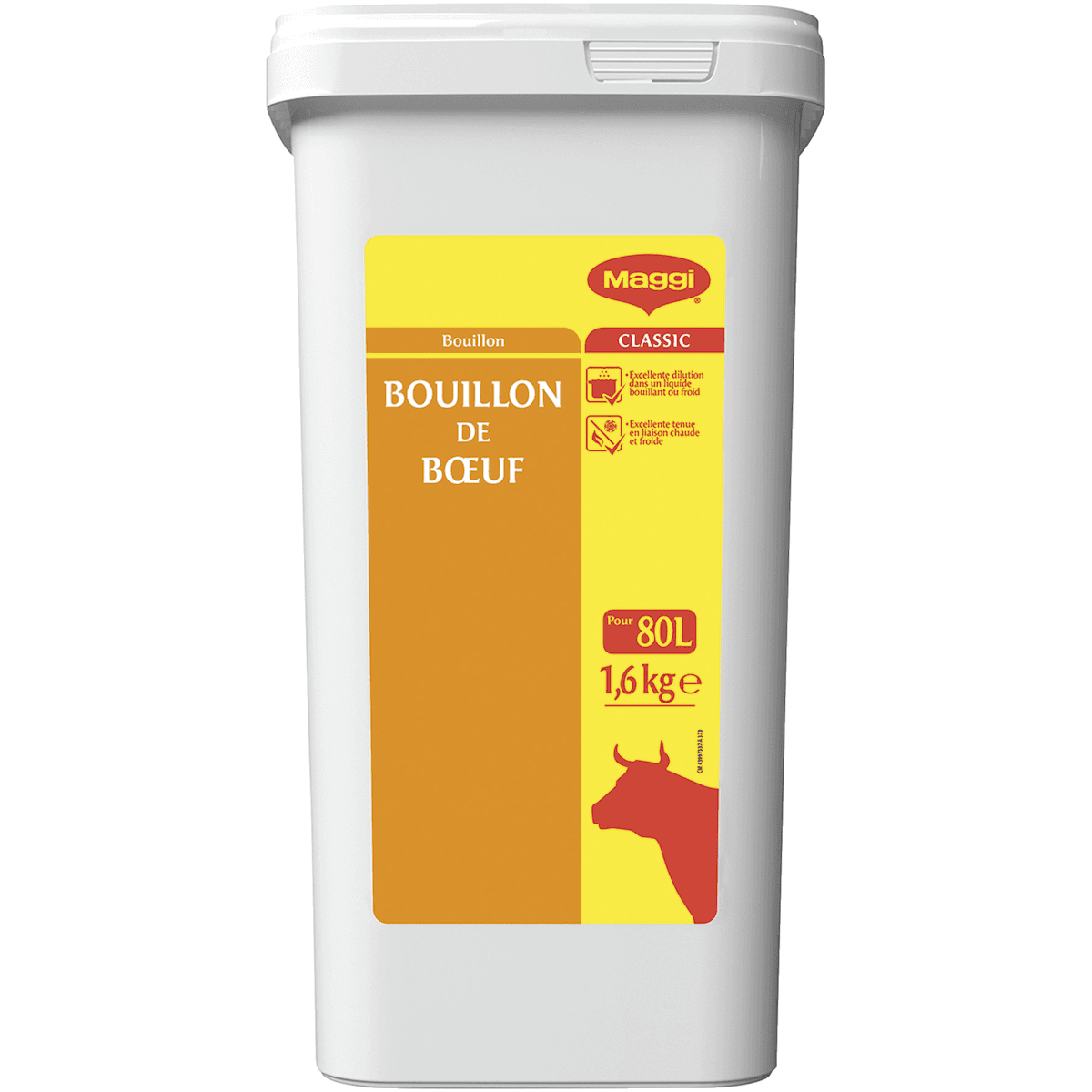 BOUILLON DE BOEUF - BOITE DE 1,6KG POUR 80L