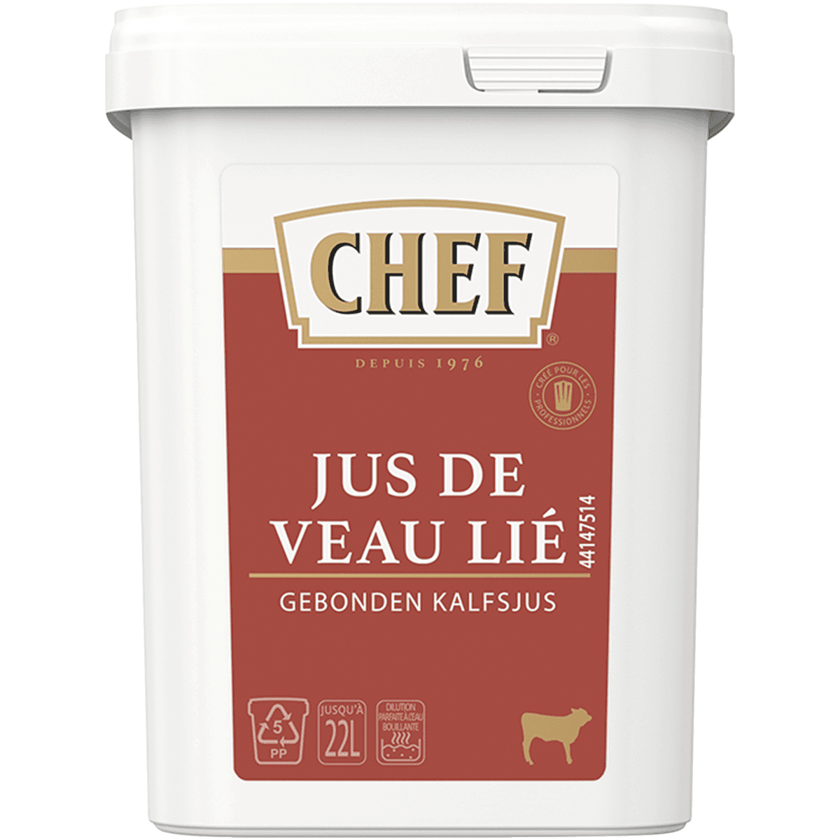 JUS DE VEAU LIE - BOITE 660G POUR 11L A 22L
