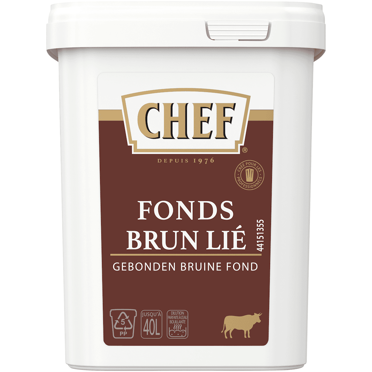FONDS BRUN LIE - BOITE DE 600G POUR 15L A 40L