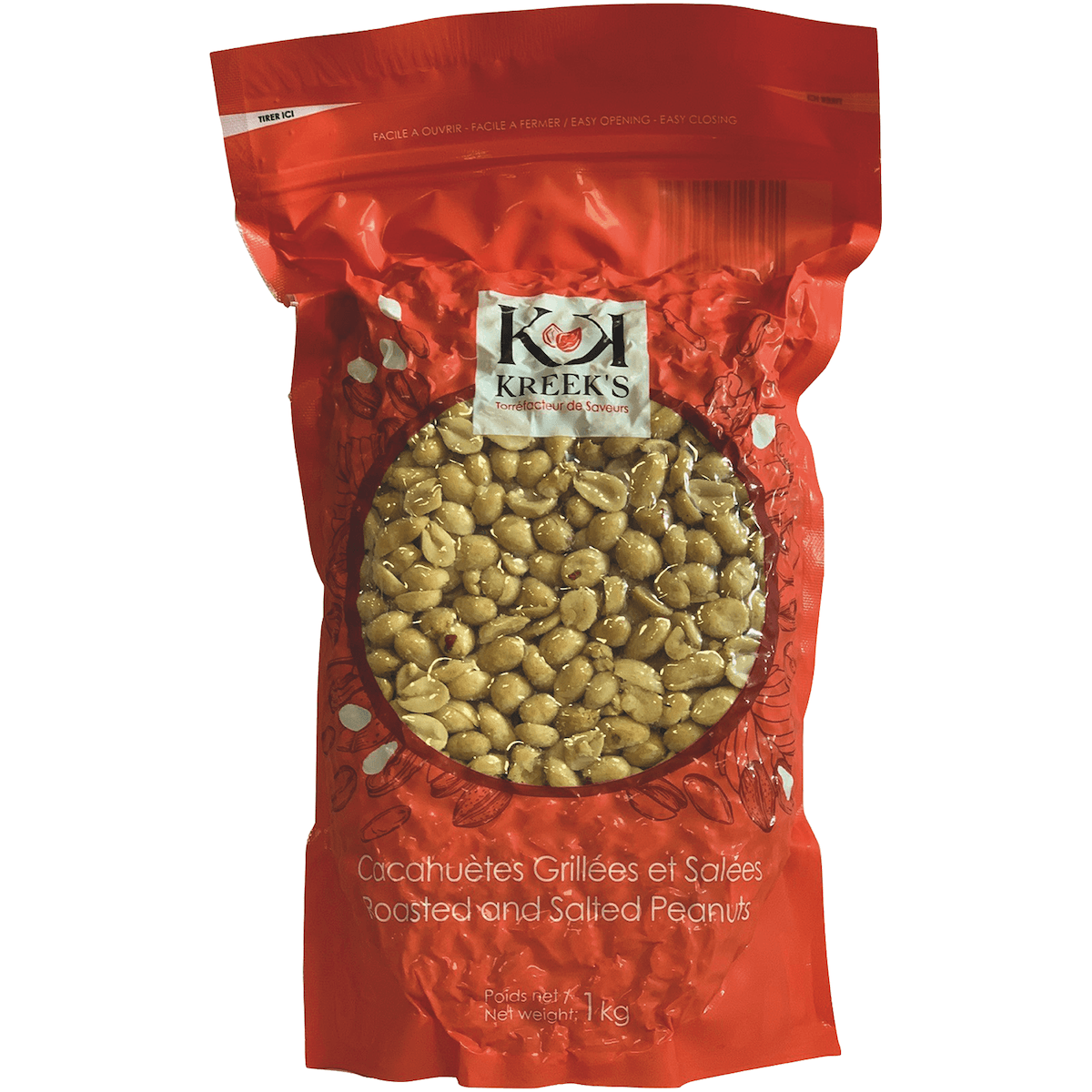 CACAHUETES BLANCHES GRILLEES,SALEES - 1KG S/V
