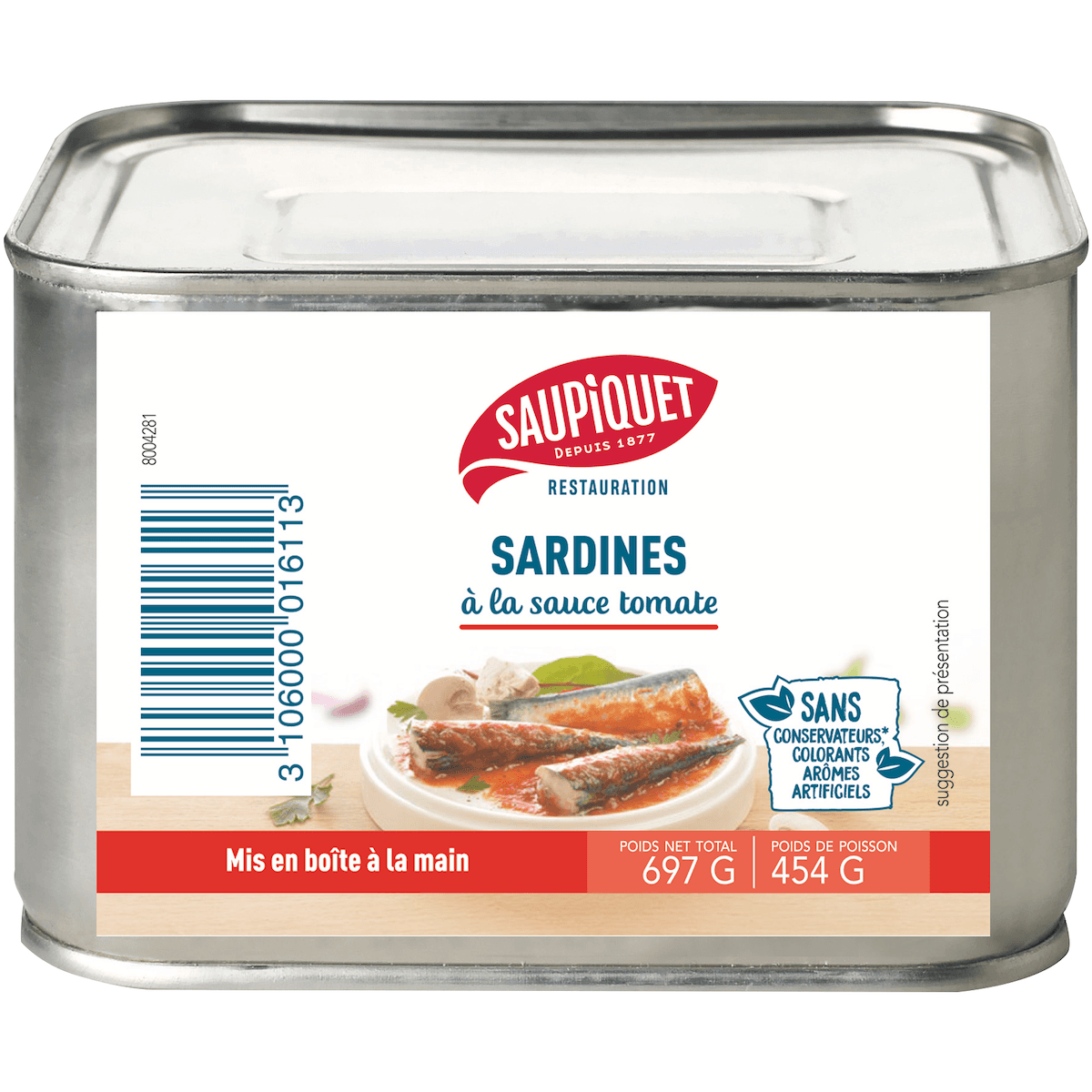 SARDINES A LA SAUCE TOMATE BOITE 4/4
