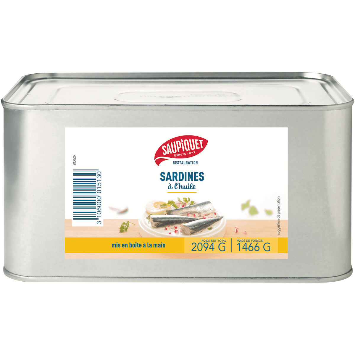 SARDINES A L'HUILE DE TOURNESOL BOITE 3/1