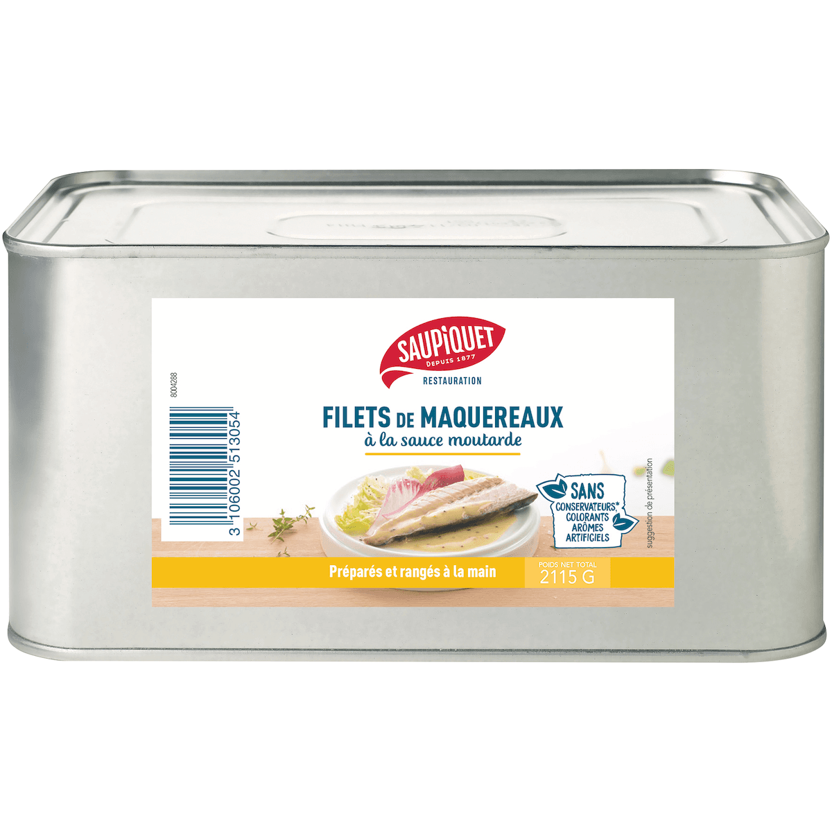 FILETS DE MAQUEREAUX A LA SAUCE MOUTARDE BOITE 3/1