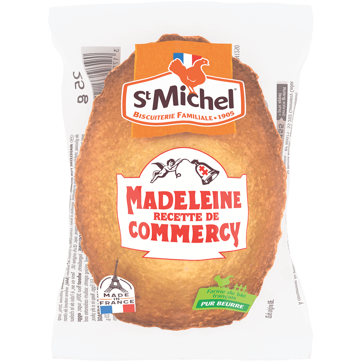MADELEINE DE COMMERCY  PUR BEURRE -100 SACHETS INDIVIDUELS DE 25G