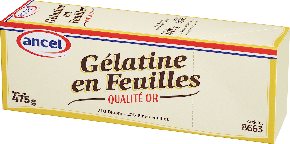 GELATINE OR EN FEUILLES (X 225 FEUILLES) ETUI 475G