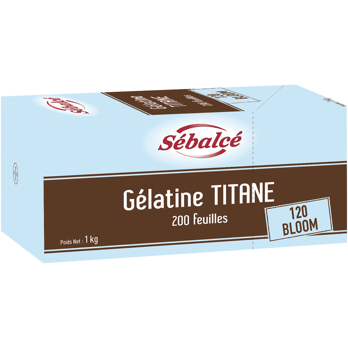 GELATINE TITANE 200 FEUILLES  ETUI 1KG