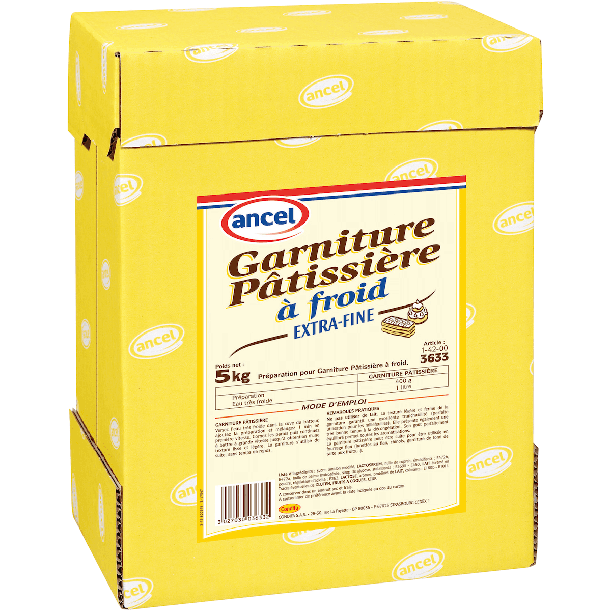 PREPARATION POUR CREME PATISSIERE A FROID EXTRA-FINE CARTON 5KG