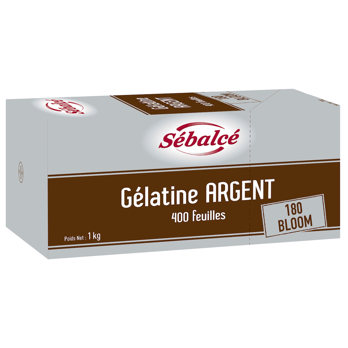 GELATINE ARGENT 400 FEUILLES ETUI 1KG