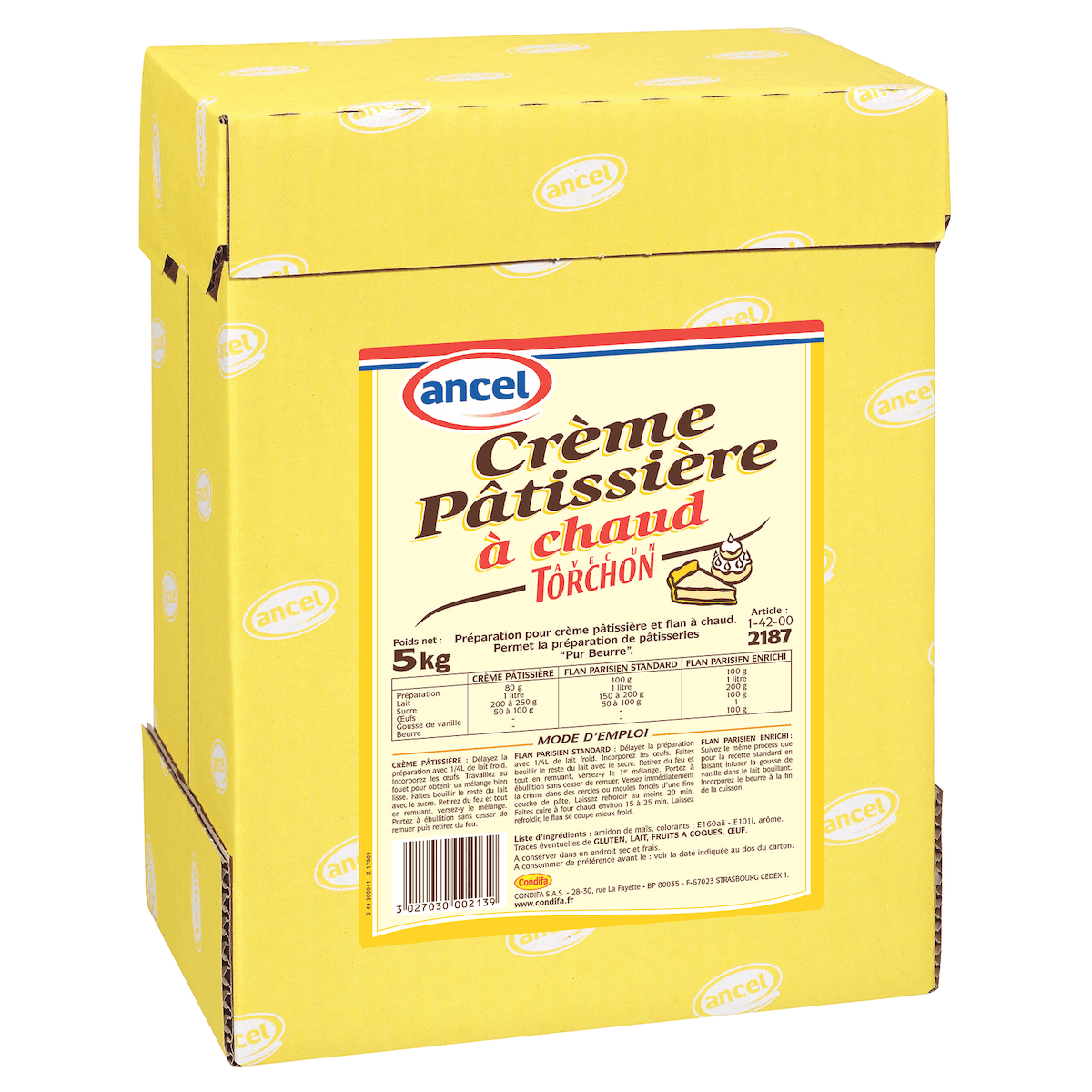 PREPARATION POUR CREME PATISSIERE A CHAUD TORCHON CARTON 5KG
