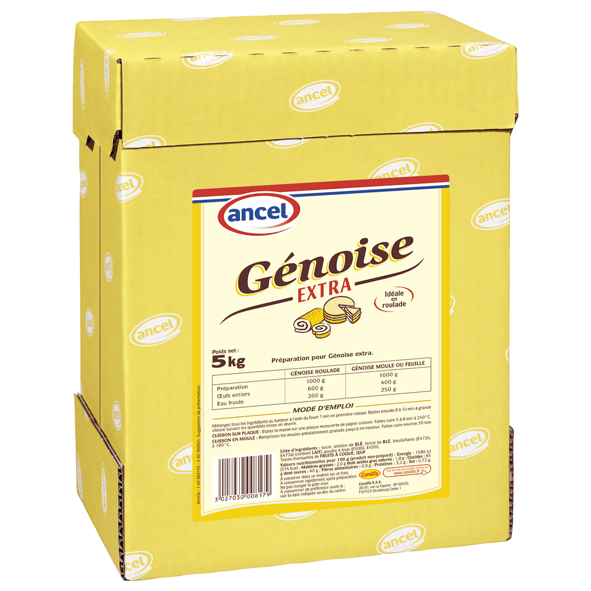 PREPARATION POUR GENOISE EXTRA CARTON 5KG