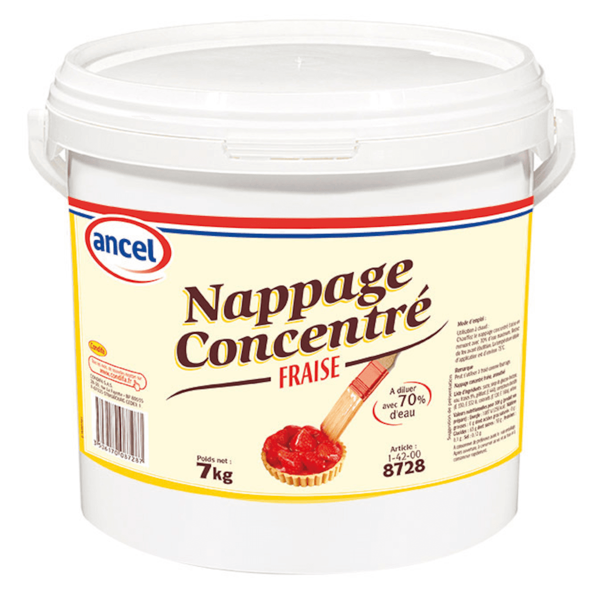 NAPPAGE CONCENTRE A CHAUD FRAISE  A LA PUREE DE FRUITS SEAU 7KG