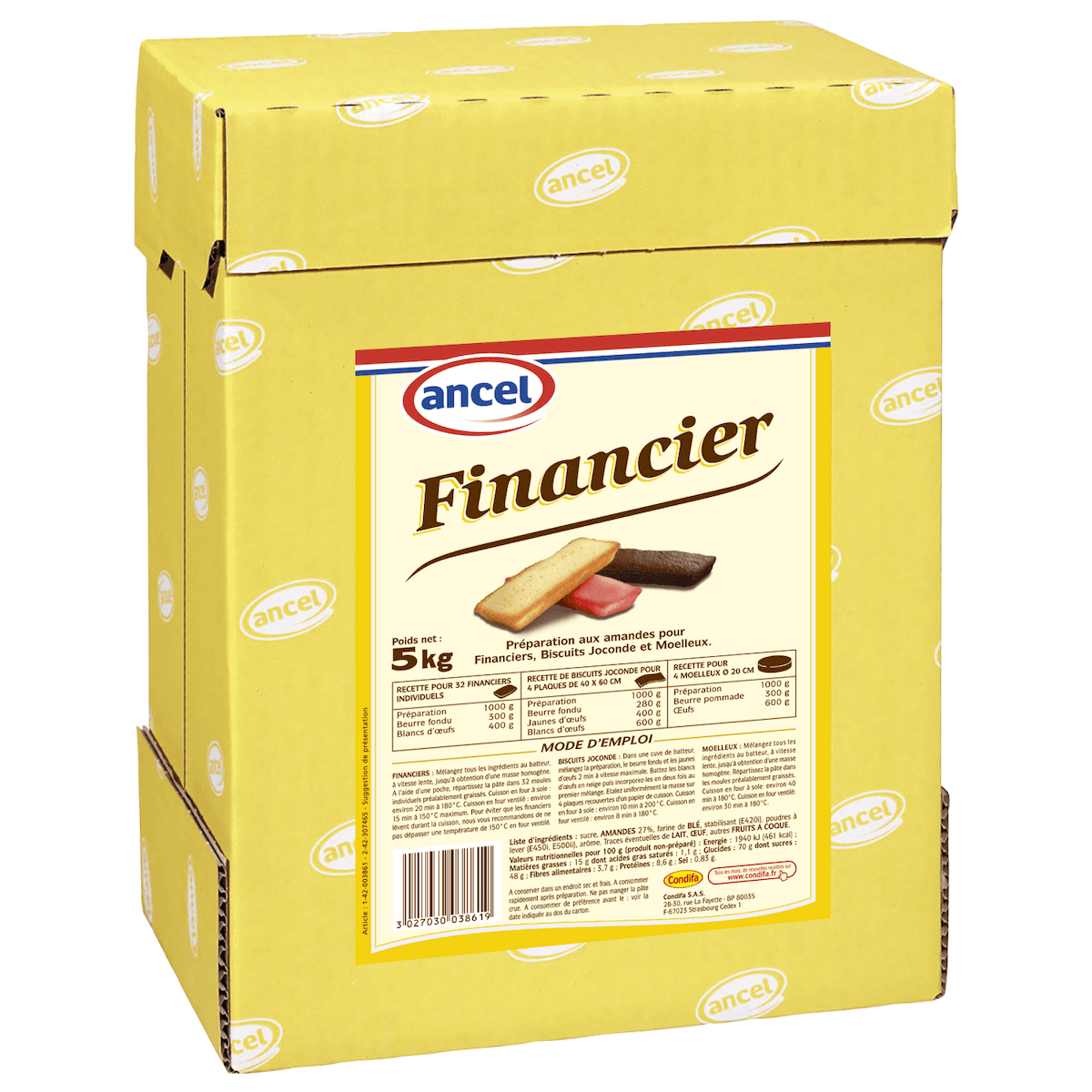 PREPARATION POUR FINANCIERS CARTON 5 KG