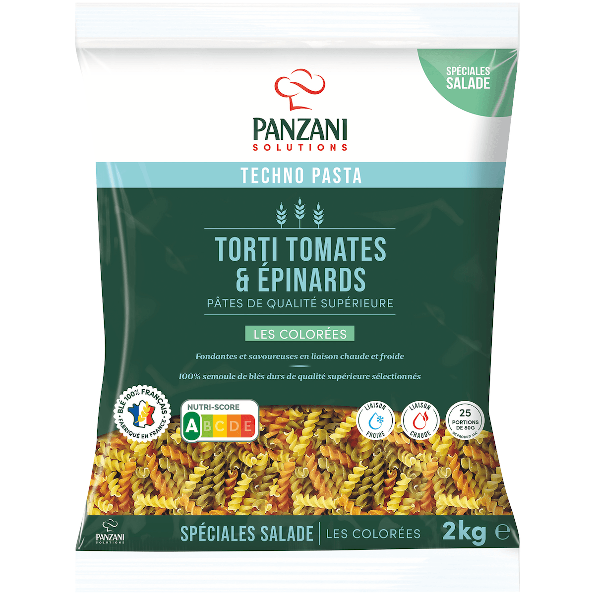TORTI EPINARDS / TOMATE SAC 2 KG