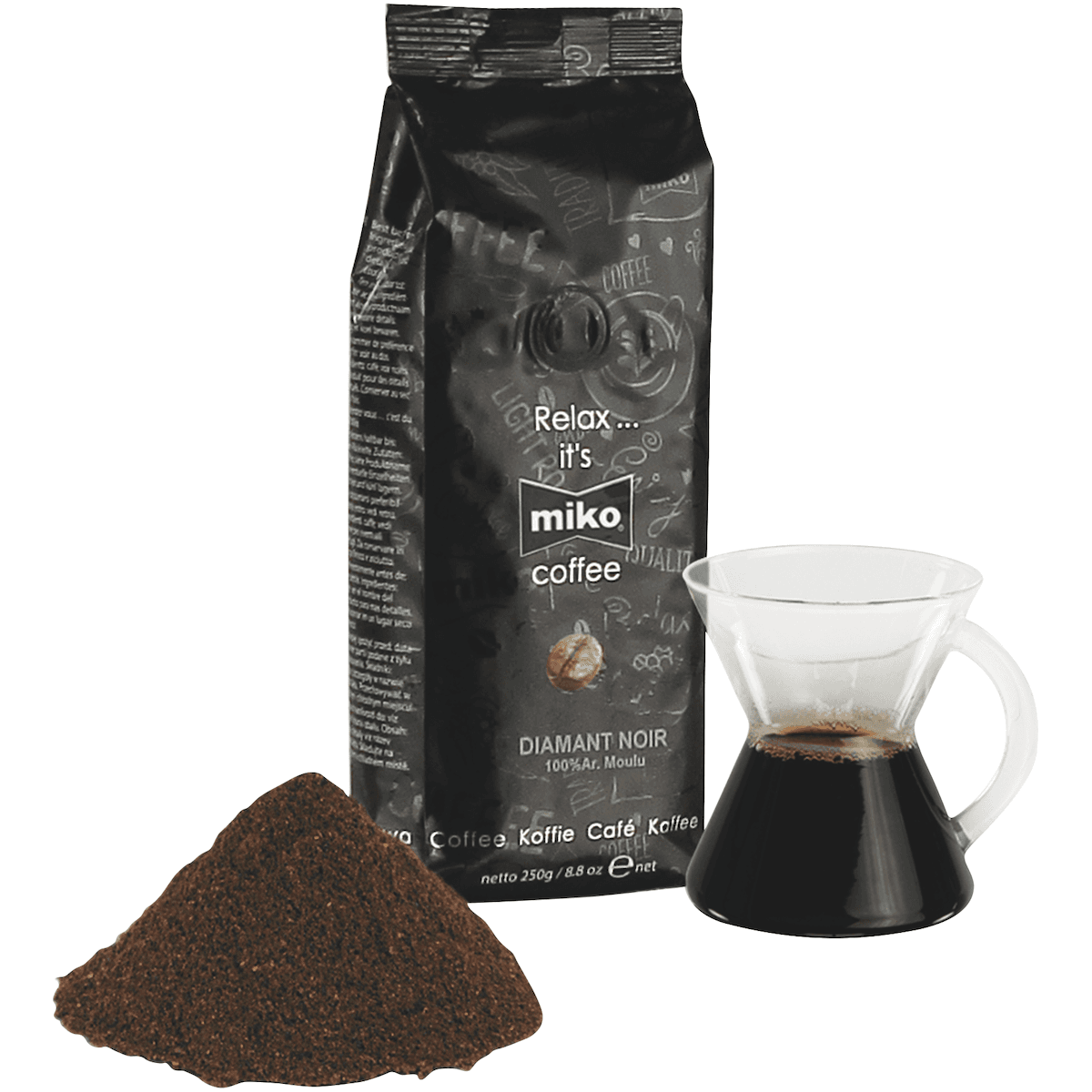 DIAMANT NOIR 100% ARABICA 250G MOULU