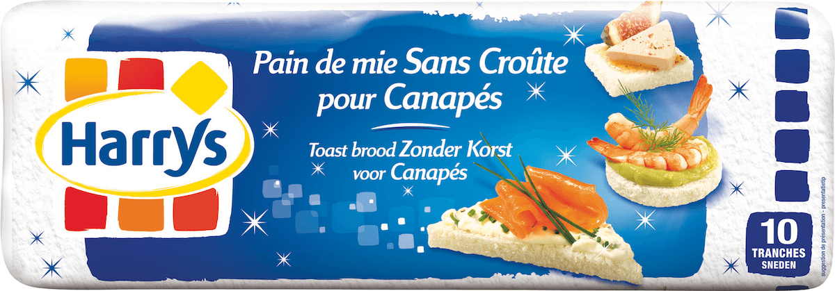 PAIN DE MIE SANS CROUTE POUR CANAPE - PAQUET DE 10 TRANCHES 1KG