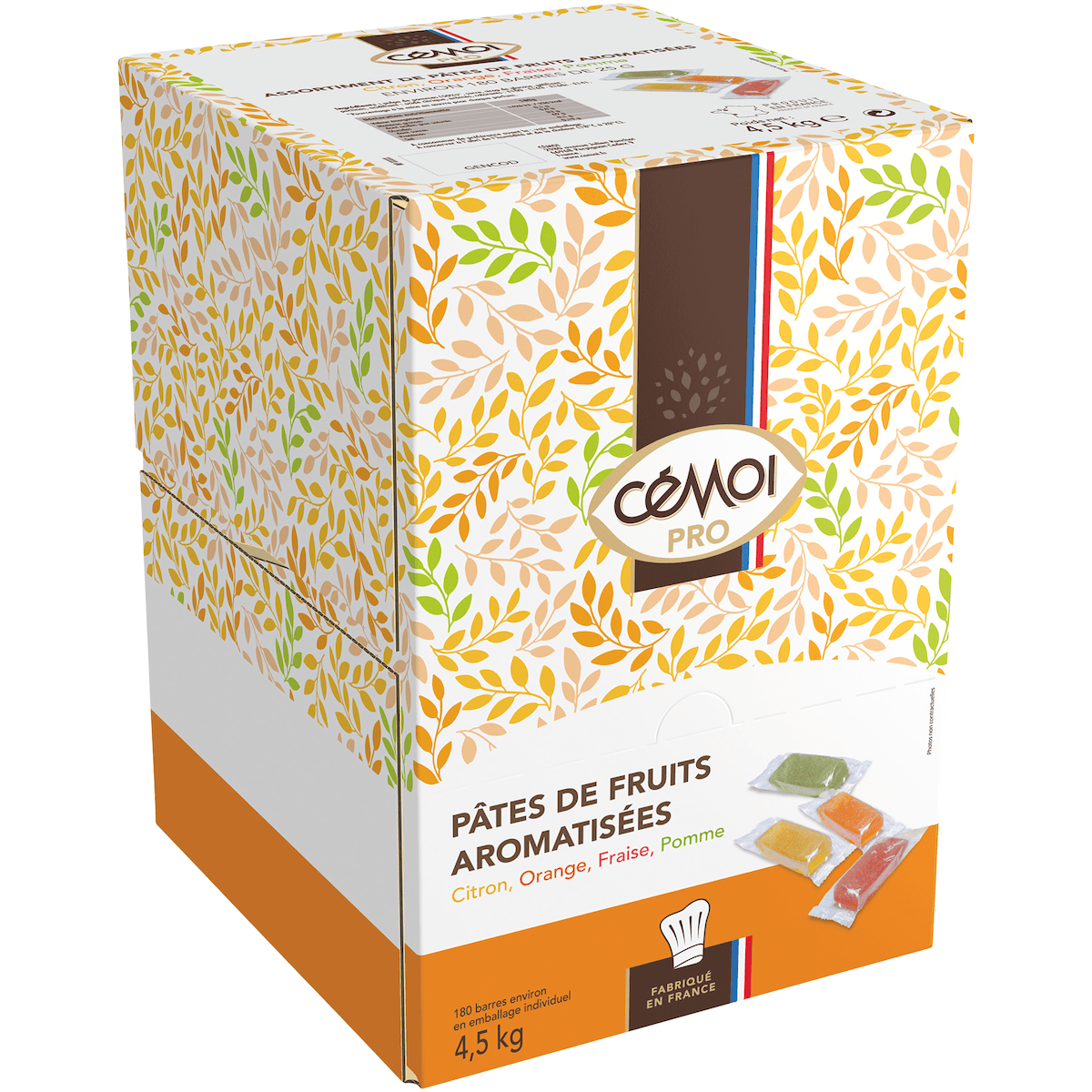 DISTRIBUTEUR 180 PATES DE FRUITS - ASSORTIMENT 4 PARFUMS - 4,5KG