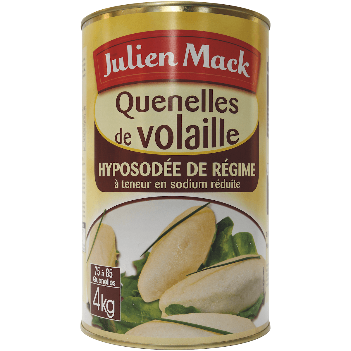 QUENELLES DE VOLAILLE HYPOSODEES - BTE 5/1 - 75/80 P.