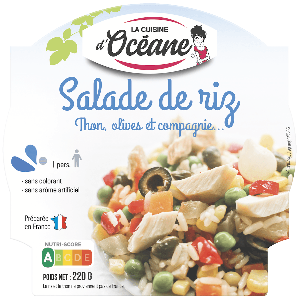 SALADE RIZ AU THON - POT PLASTIQUE DE 220G