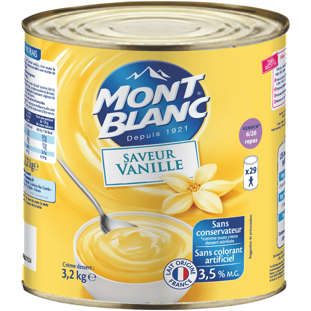CREME DESSERT VANILLE - BTE 3/1