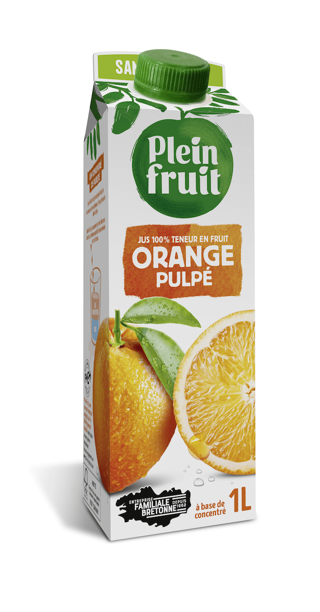 JUS D'ORANGE PULPE - ELOPAK 1L AVEC BOUCHON A VIS