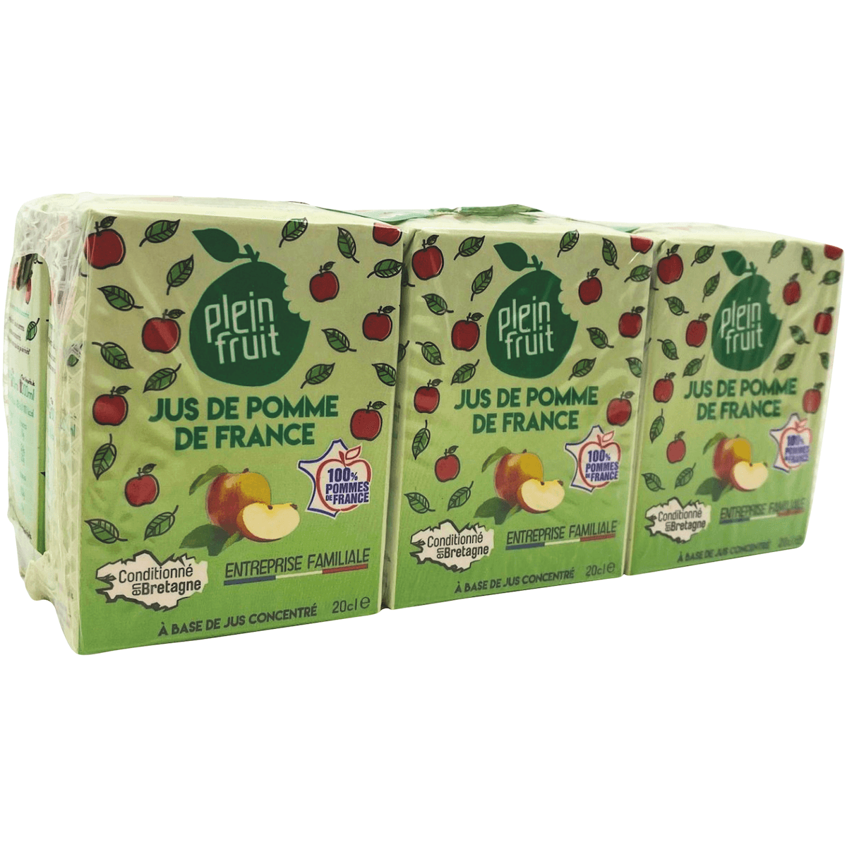 JUS DE POMME DE FRANCE - 6XBRIQUETTE 20CL AVEC PAILLE