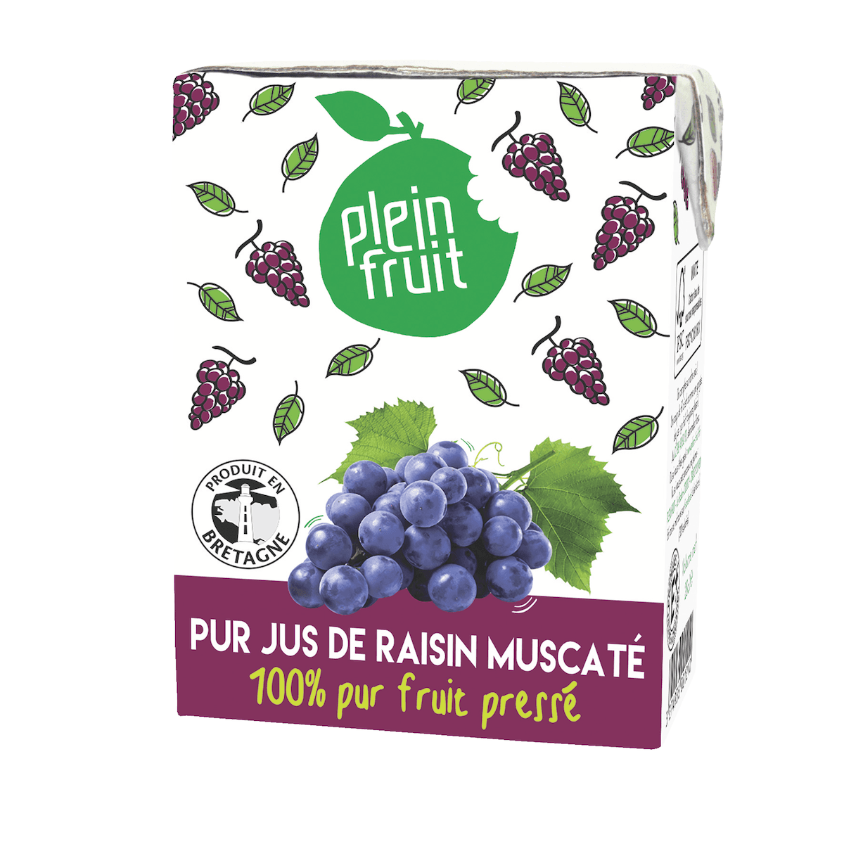 PUR JUS DE RAISIN MUSCATE - BRIQUETTE 6X20CL AVEC PAILLE
