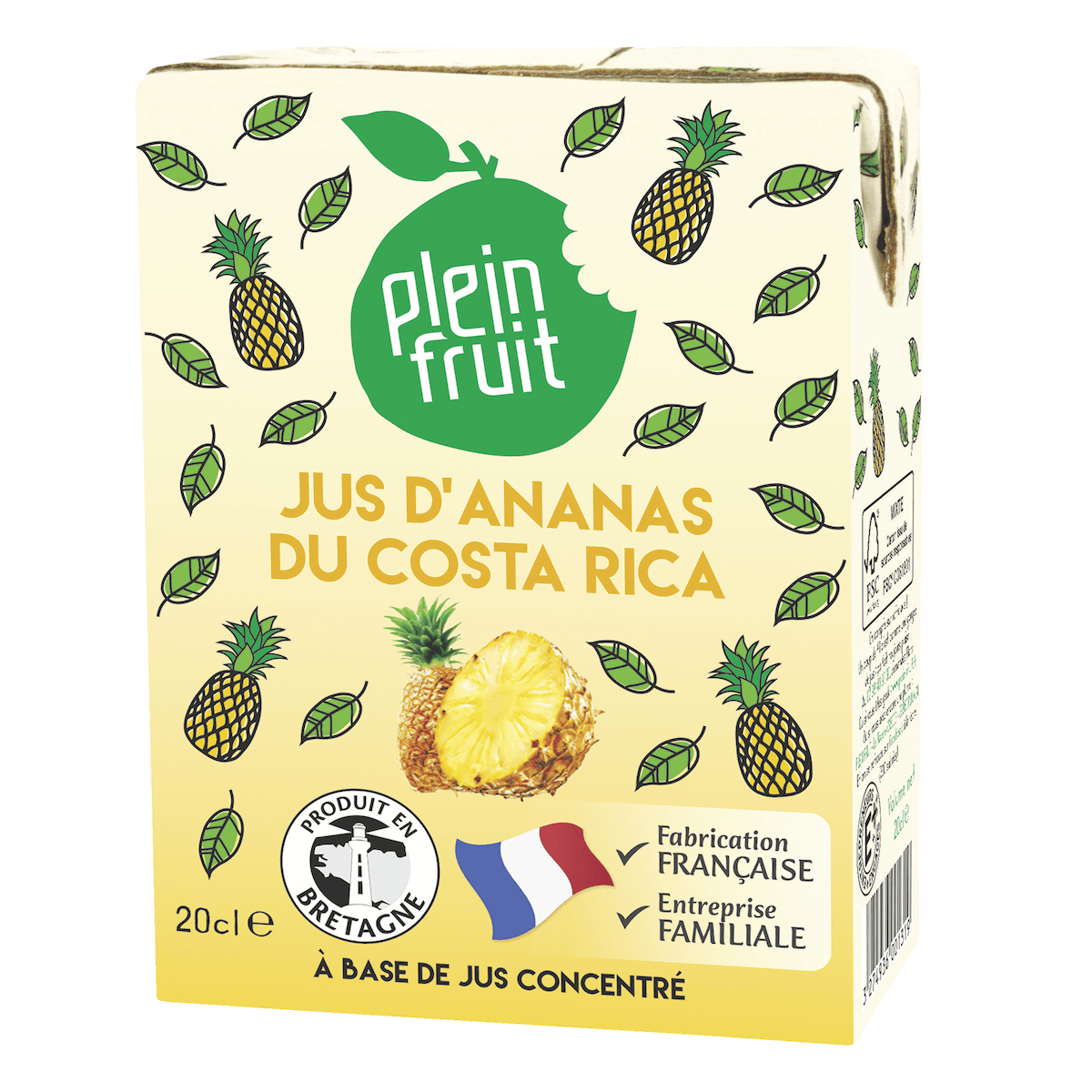 JUS D'ANANAS COSTA RICA -6X BRIQUETTE 20CL AVEC PAILLE