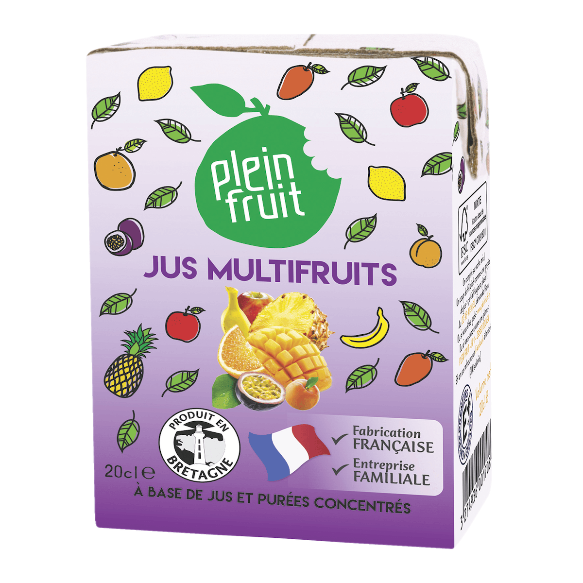 JUS MULTIFRUITS - 6X BRIQUETTE 20CL AVEC PAILLE