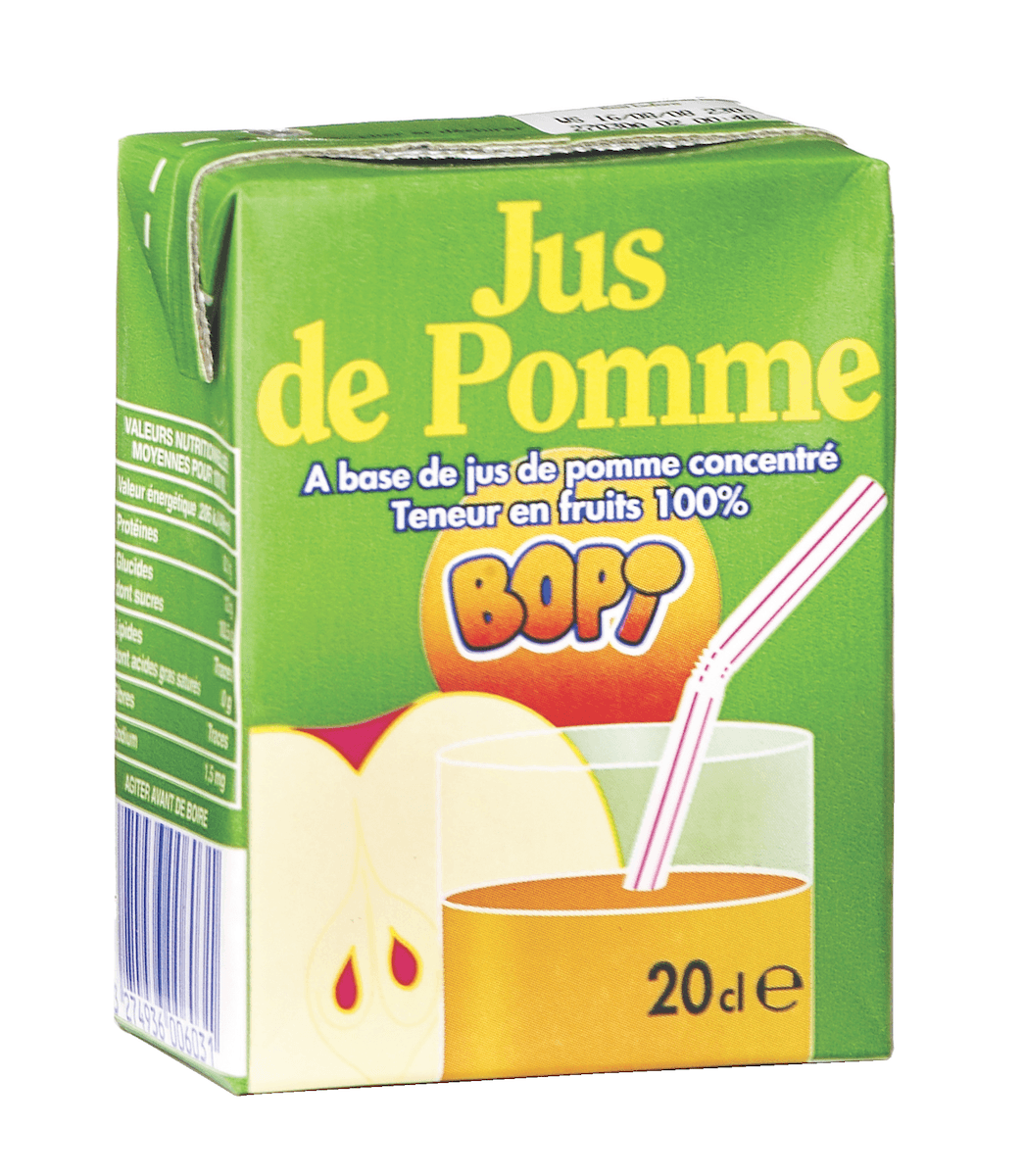 JUS DE POMME TENEUR EN FRUIT : 25% MINI - BRIQUETTE 20CL