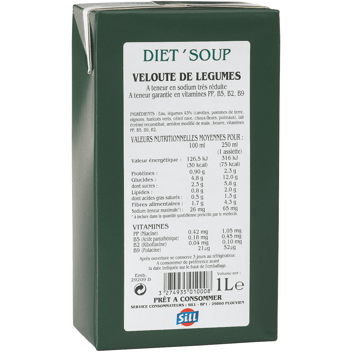 DIET SOUP LEGUMES - PKL 1L