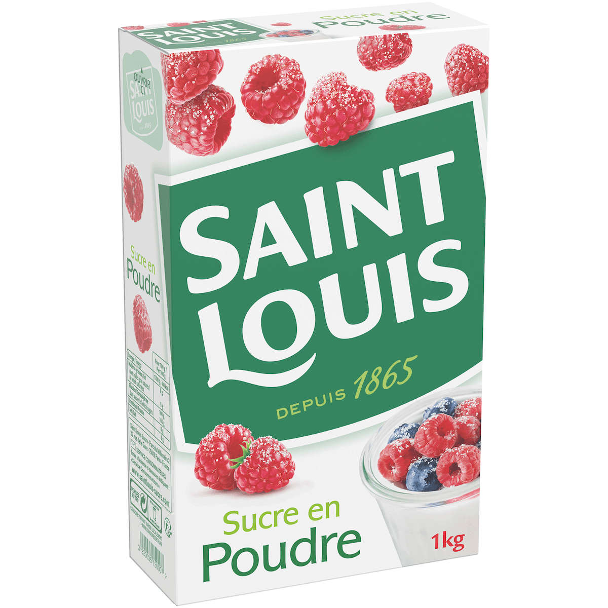 SUCRE EN POUDRE ETUI BEC VERSEUR 1KG POLY ST LOUIS