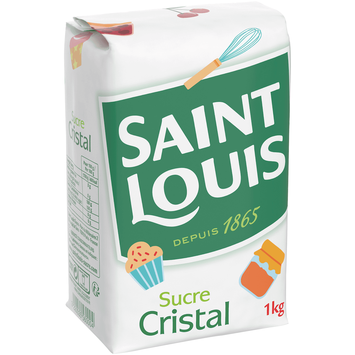 SUCRE CRISTAL SACHET 1KG POLY ST LOUIS