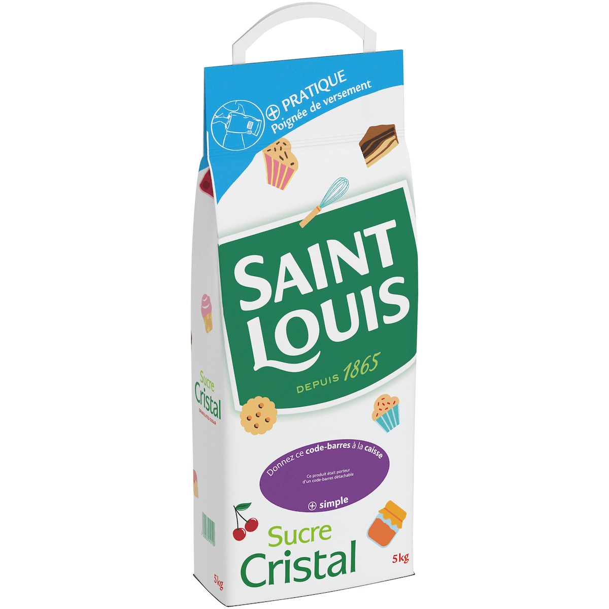 SUCRE CRISTAL SAC PAPIER 5KG ST LOUIS