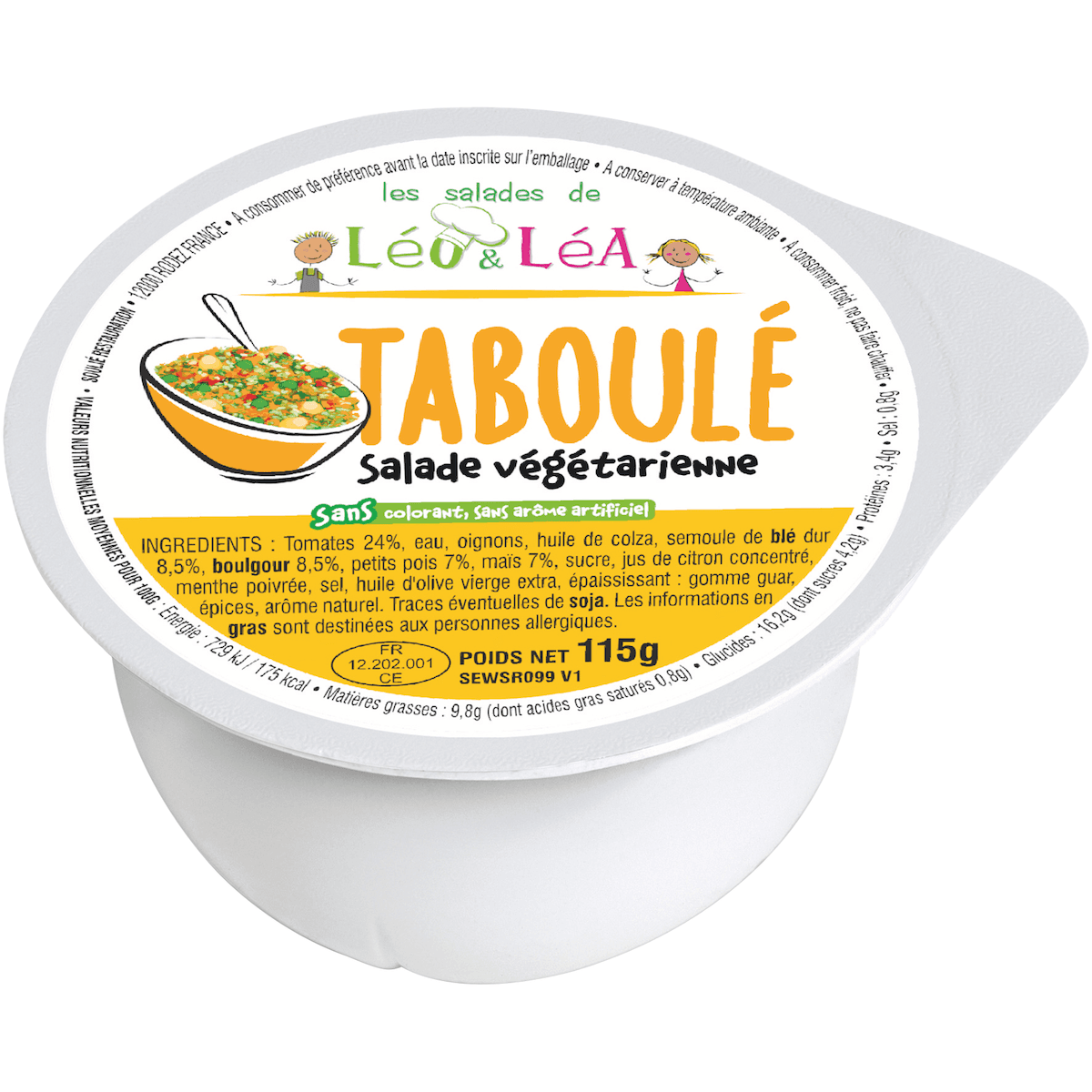 SALADE TABOULE A L'HUILE D'OLIVE VIERGE 115G