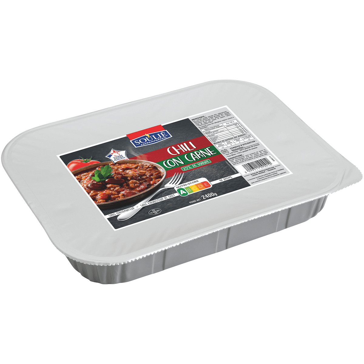 CHILI CON CARNE VBF PLATEAU PELABLE 2,4KG