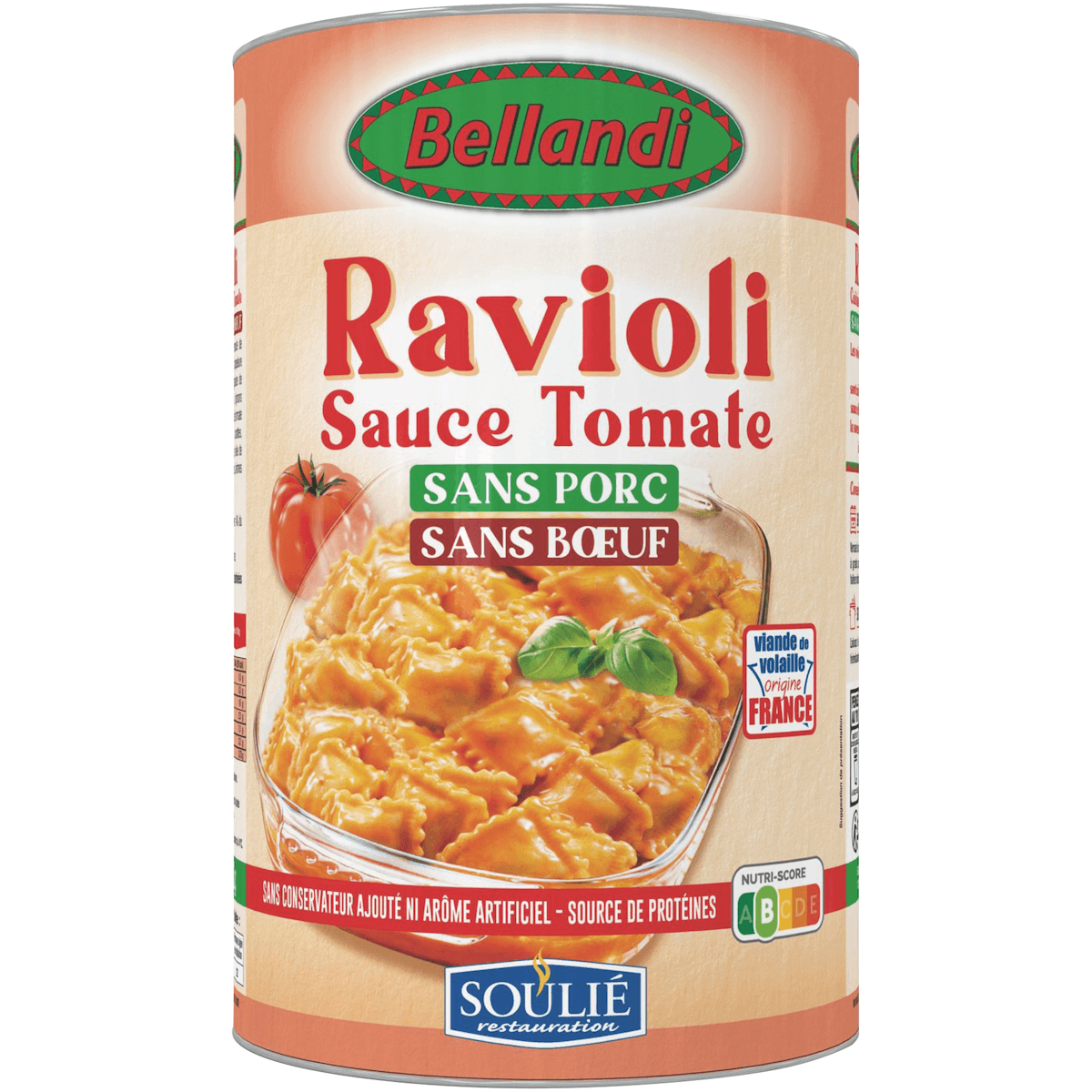 RAVIOLI SANS PORC-SANS BOEUF BELLANDI 5/1