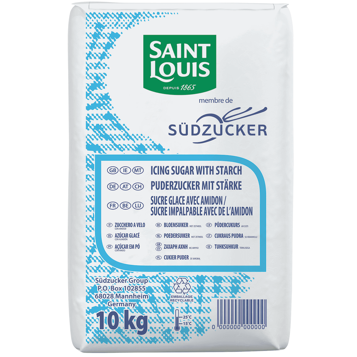 SUCRE GLACE AVEC AMIDON SAC 10KG
