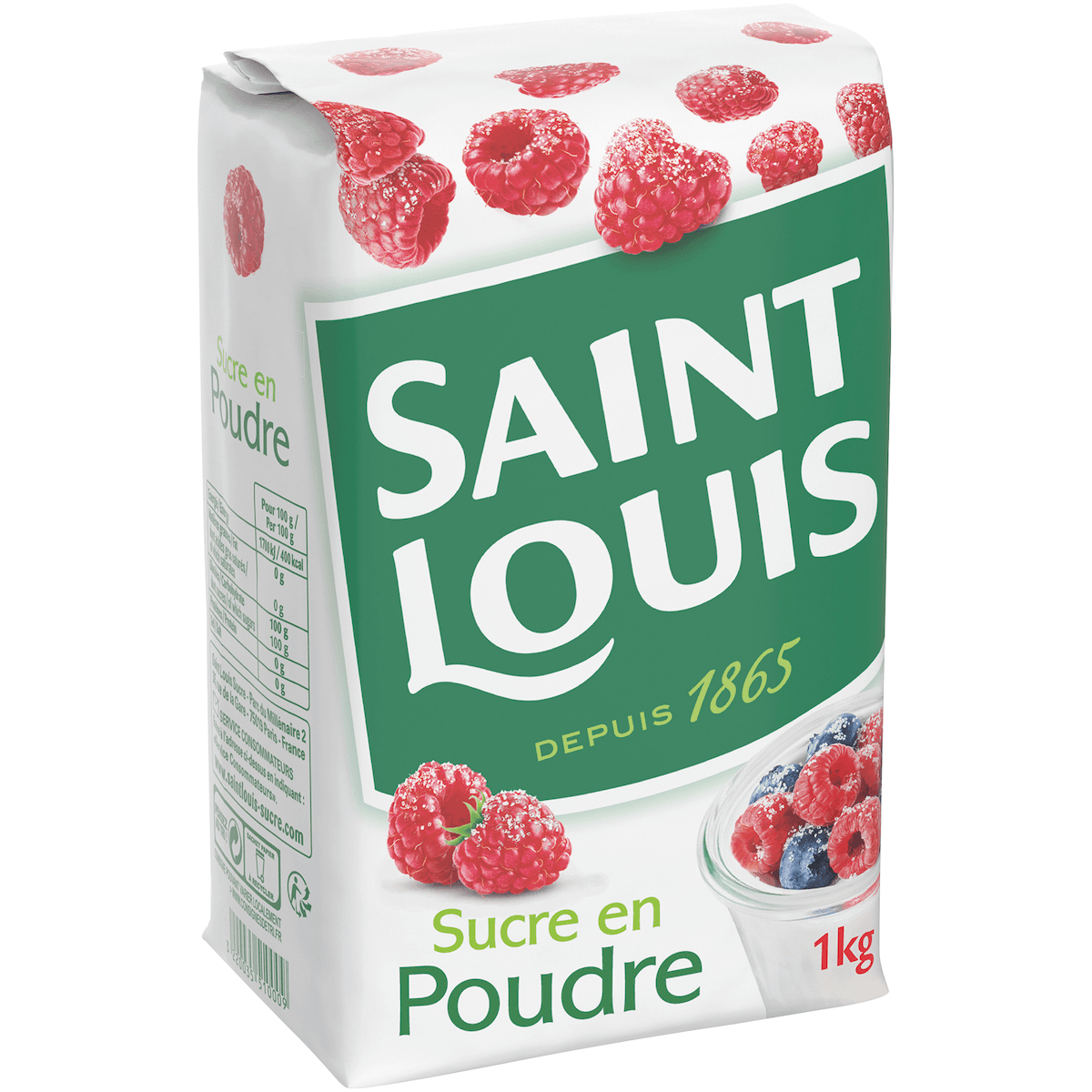 SUCRE EN POUDRE SACHET 1KG POLY ST LOUIS