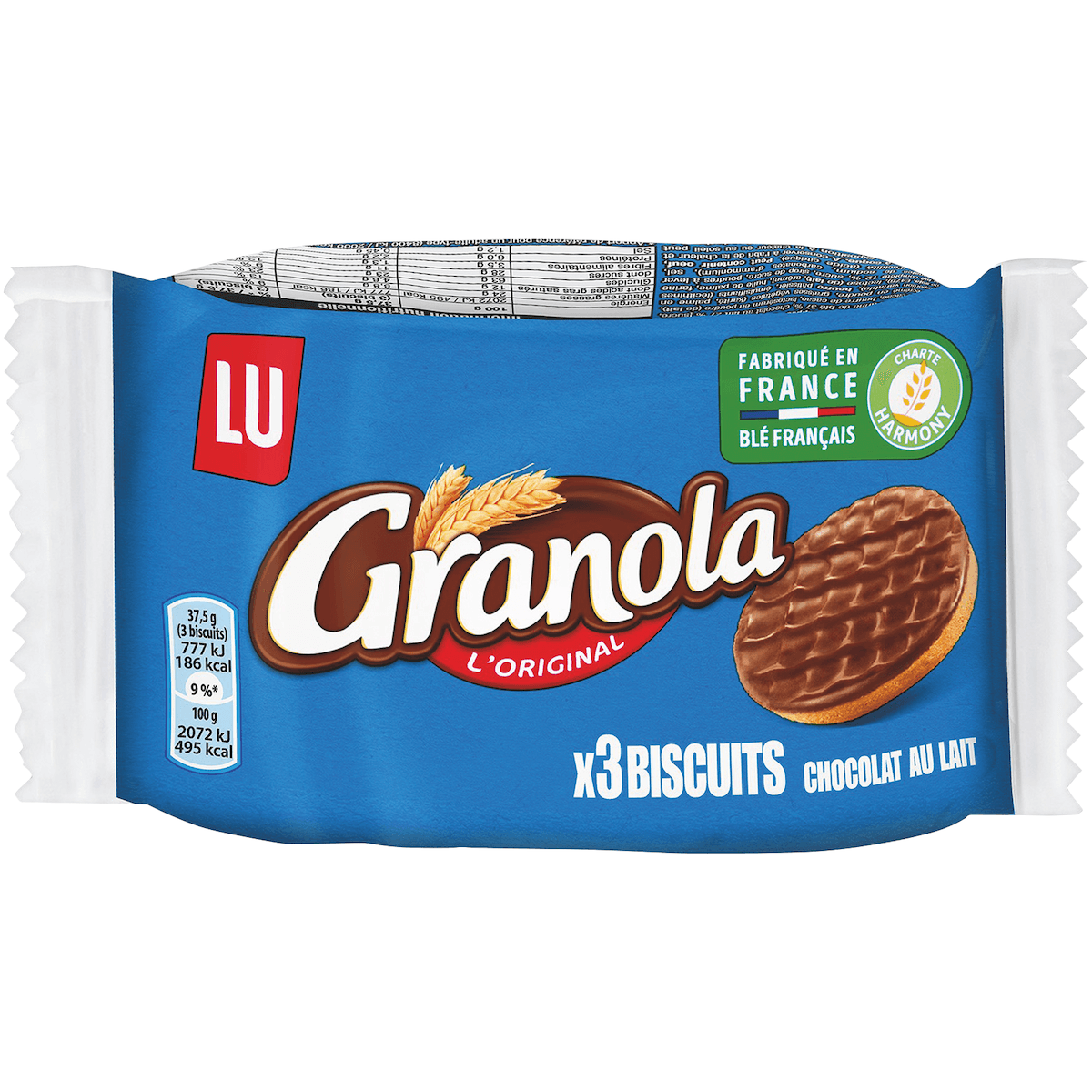GRANOLA LAIT  -  COLIS DE 120 LOTS - LE LOT DE 3 DE 37G