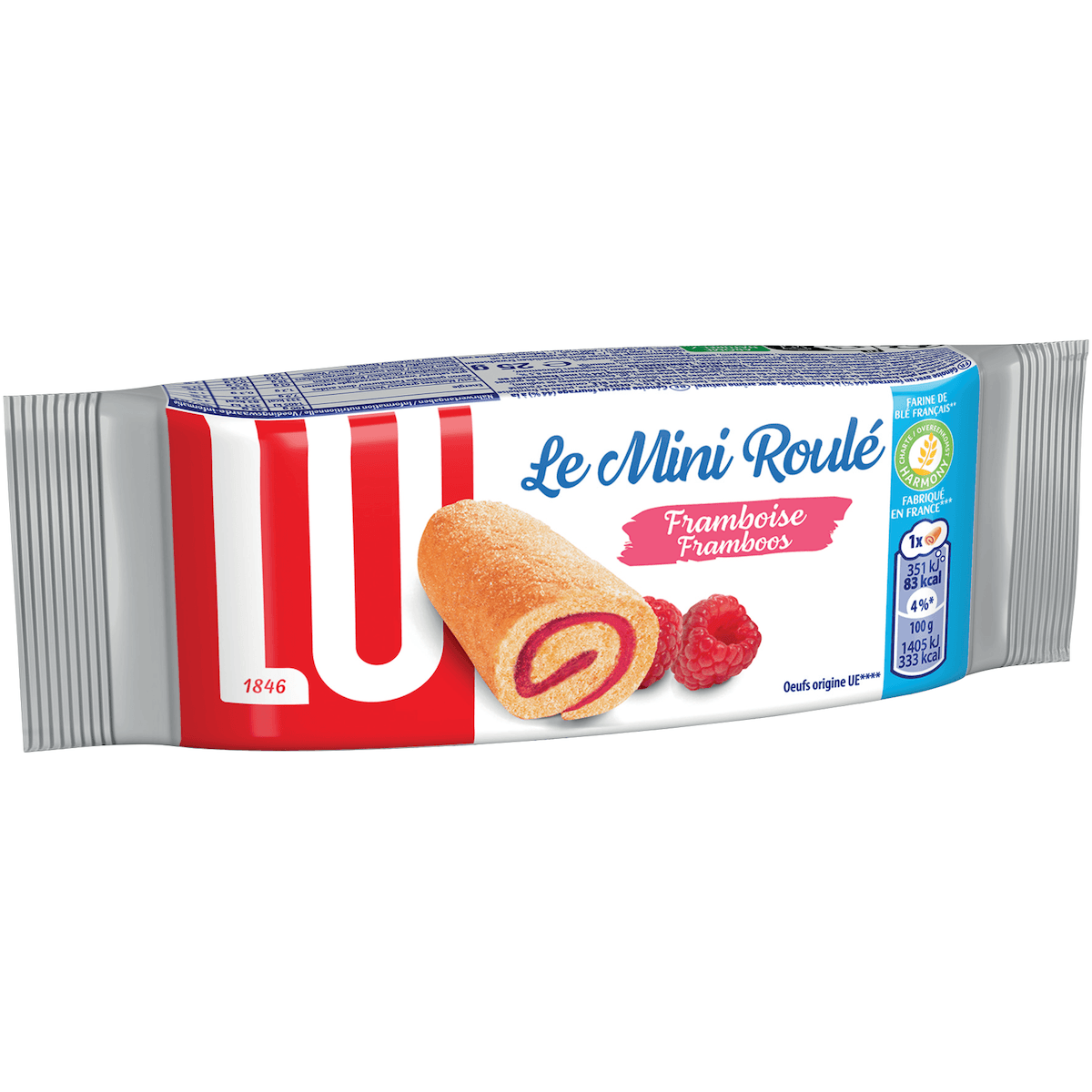 MINIROULE AUX FRAMBOISES - COLIS DE 180 POCHONS DE 25G