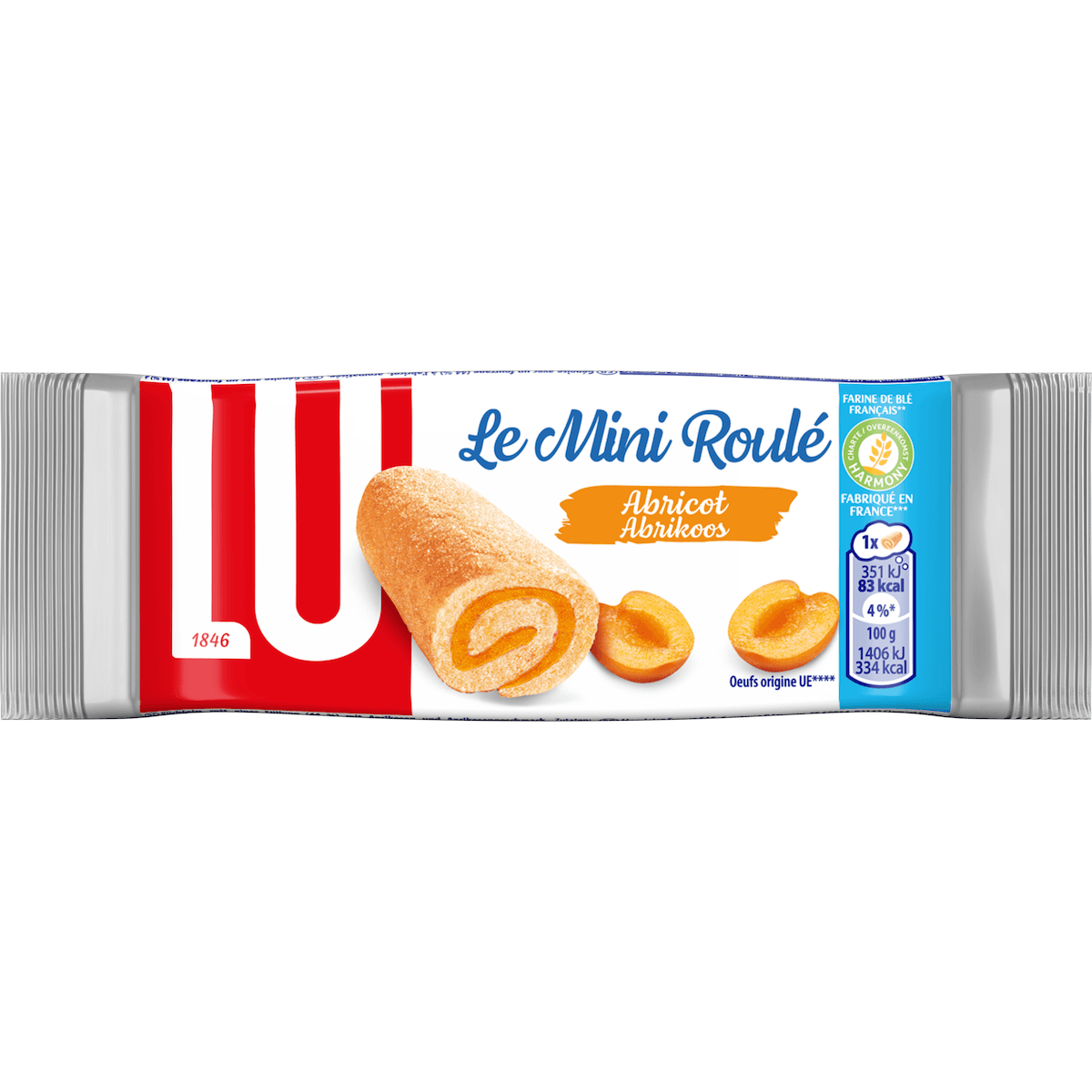 MINIROULE AUX ABRICOTS  -COLIS DE 180 POCHONS DE 25G
