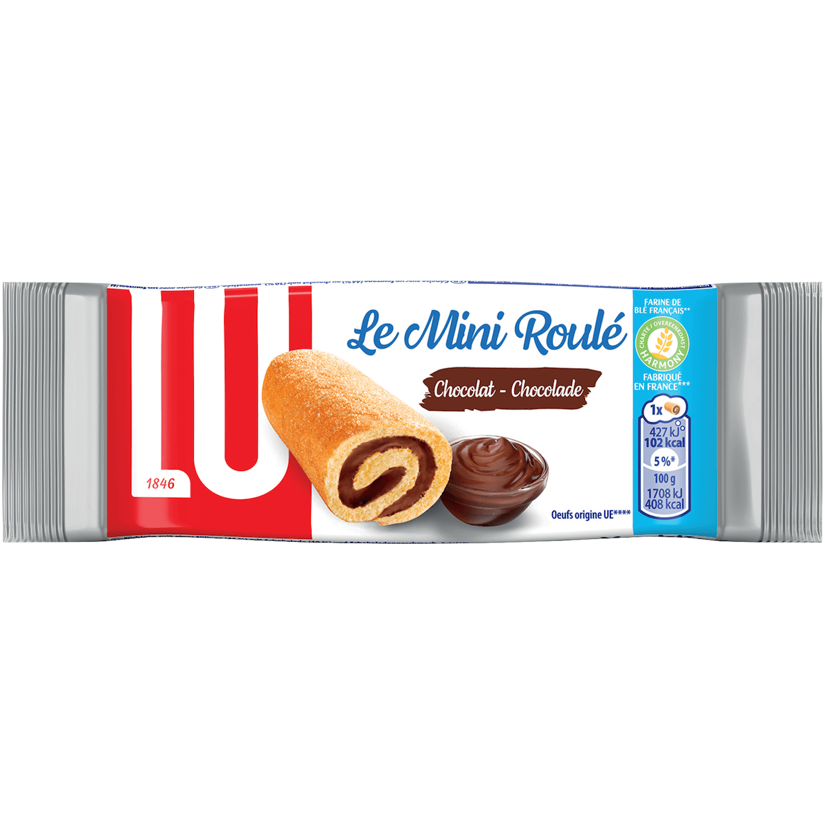 MINIROULE CHOCOLAT  -COLIS DE 180 POCHONS DE 25G