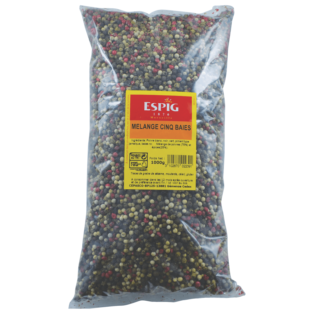 MELANGE 5 BAIES - 1KG