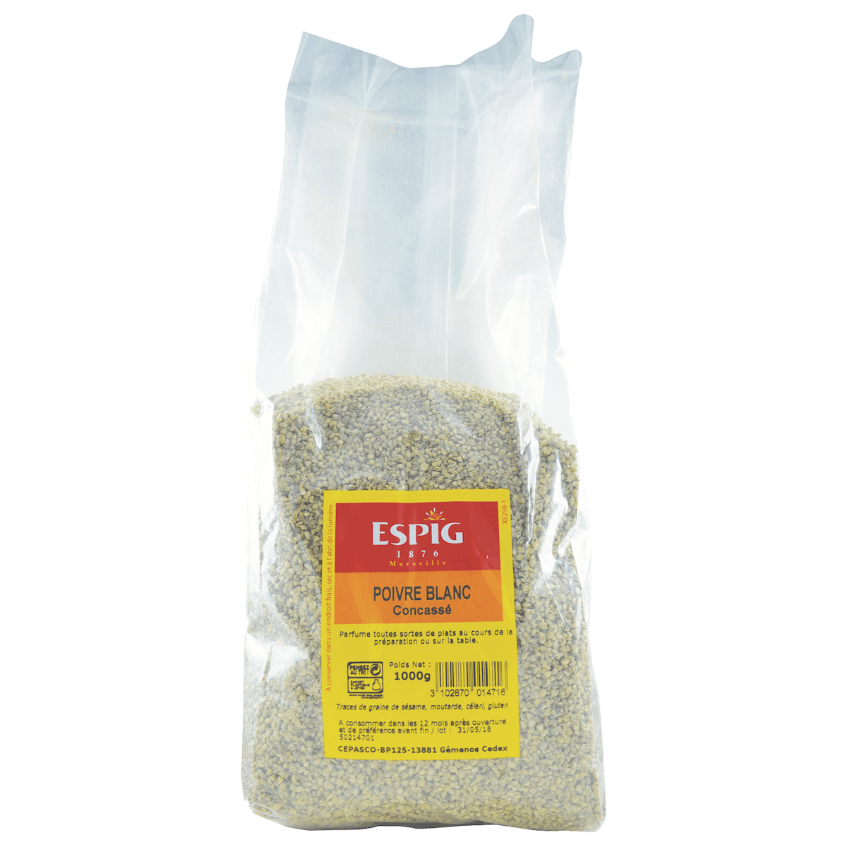 POIVRE BLANC CONCASSE - 1KG
