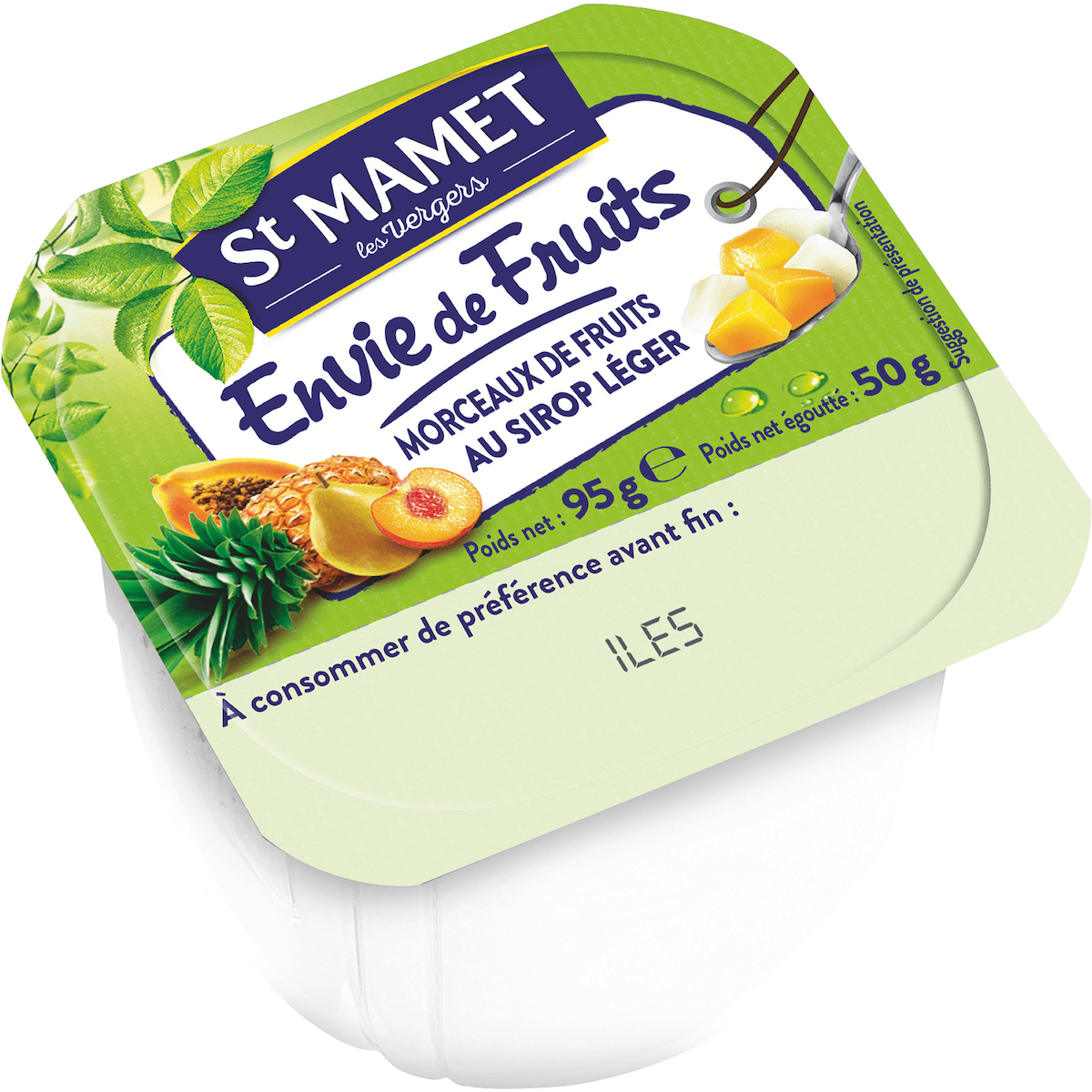 ENVIE DE FRUITS DES ILES - 120 POTS PLASTIQUES DE 95G
