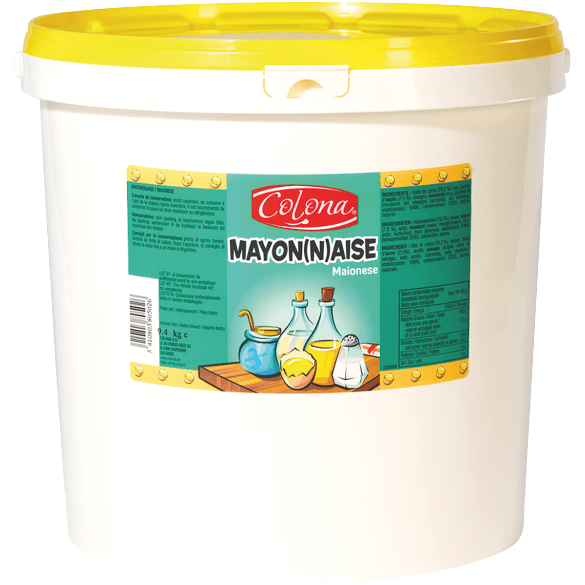 MAYONNAISE MOUTARDE COLONA 10 L SEAU