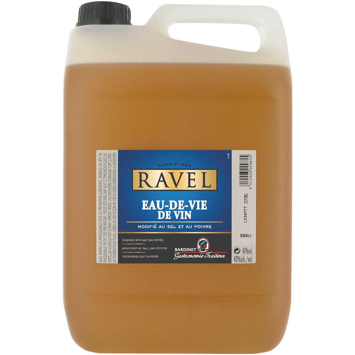 EAU DE VIE DE VIN MODIFIEE 40%VOL BIDON 5L RAVEL