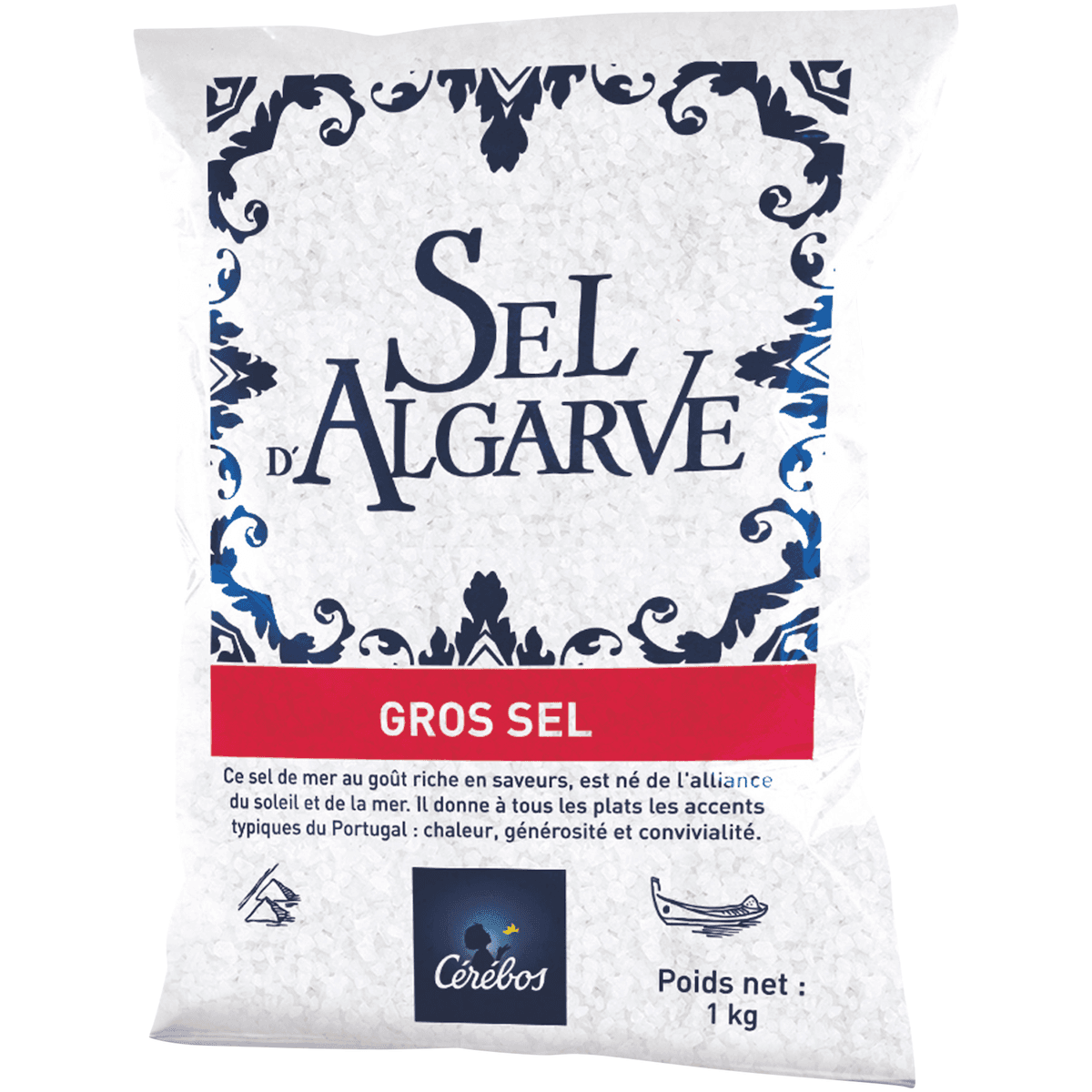 SEL GROS D'ALGARVE SACHET PLASTIQUE 1KG